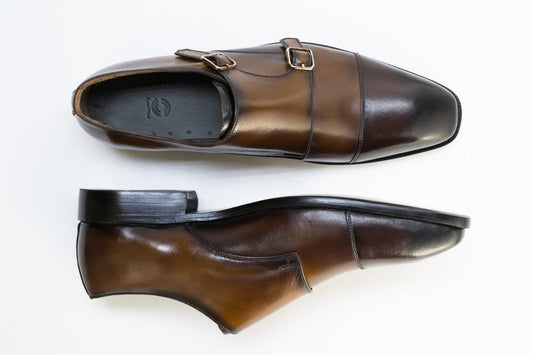 Double Buckle Strap Monk shoes