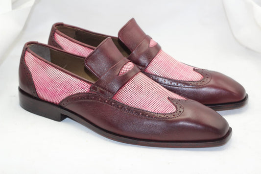 Oxfords shoes Brown and Pink combination