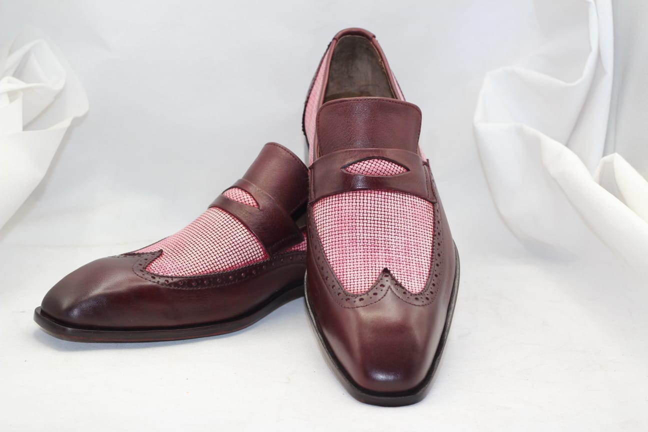 Oxfords shoes Brown and Pink combination